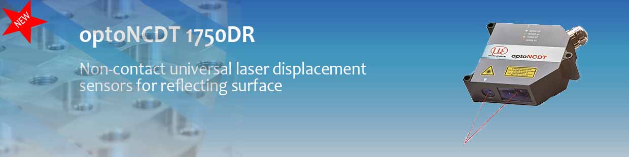 Non contact laser displacement sensor for measuring displacement on reflective objects